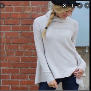 Free People Beige Turtleneck Sweater